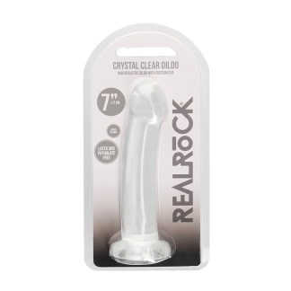 RealRock Crystal Clear Non-Realistic 7 in. Dildo With Suction Cup Clear 2