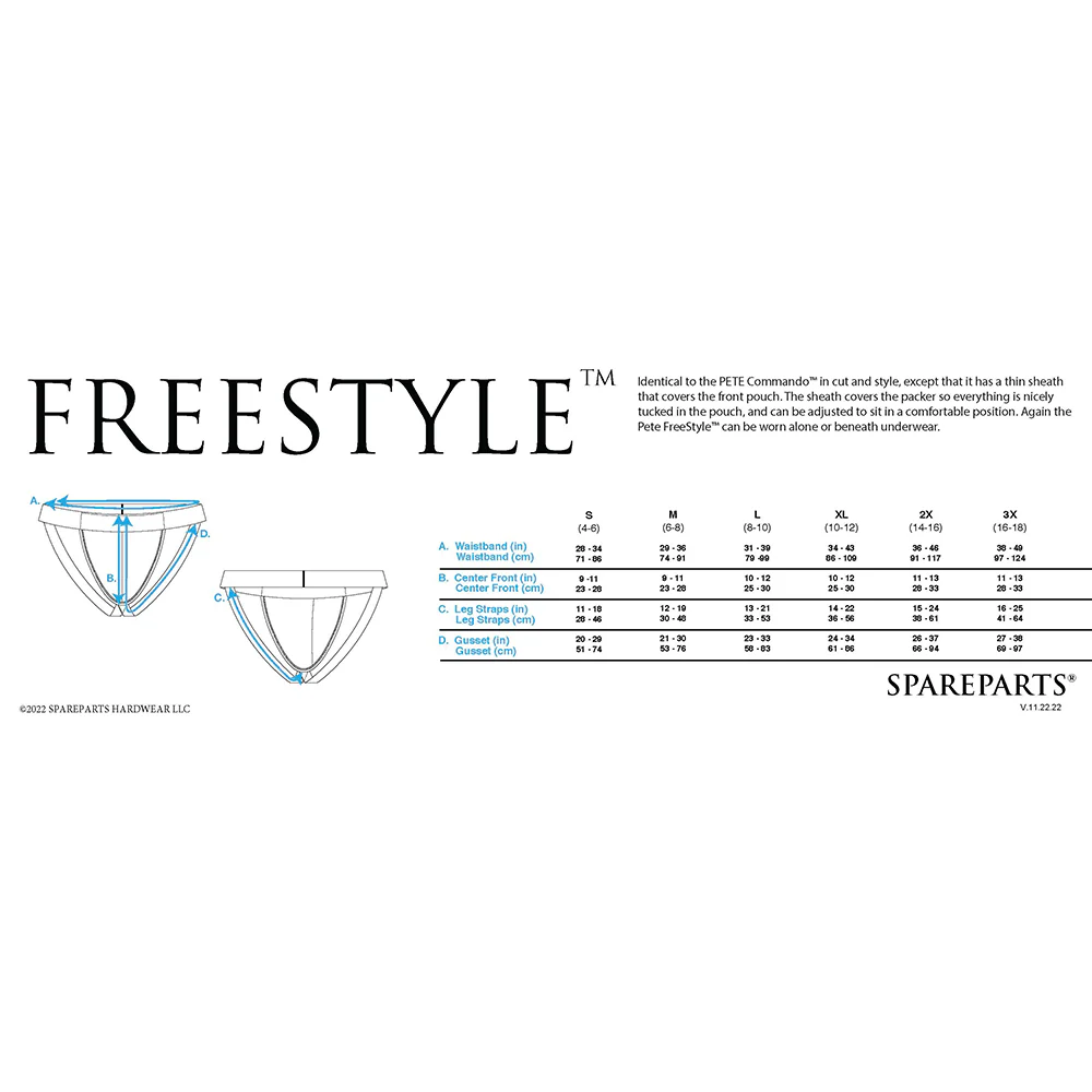 SpareParts Pete Freestyle Nylon Packing Jock Black