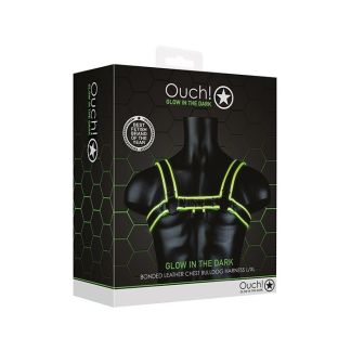 Shots Ouch Chest Bulldog Harness - Glow in the Dark