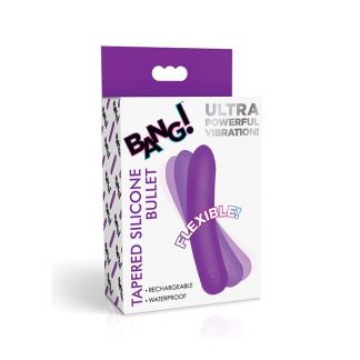 Bang! Tapered Flexible Silicone Bullet - Purple