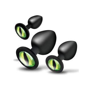 Creature Cocks - Creature Eyes Green Eye Silicone Butt Plug Set